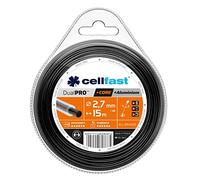 Cellfast Fil de Coupe Dual Pro - Ronde, avec Noyau, Solide et Robuste, renforcé avec des Particules d'aluminium, résistant à la Rupture, à l'abrasion et à la Fusion, 2,7 mm x 15 m