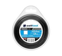 Cellfast Fil De Coupe Fil De Débroussailleuse Renforcé Acier Trempé Et Résistant Premium Carré 2,4 mm 15 m