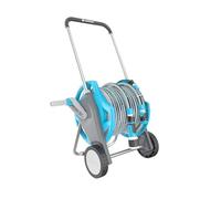 Cellfast Garden Discover Chariot de Jardin avec Tuyau d'arrosage 1/2" 20 m avec arroseur, 2 connecteurs et kit de raccordement, Aluminium, léger, résistant à la Corrosion, 55-620, Bleu, 6x6x0,1 cm