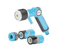 Cellfast Kit de Douche de Jardin avec Pistolet pulvérisateur Multifonction Arroseur de Jardin pour pelouse, Fleurs, Plantes, raccordement Rapide, système Safetouch System Ergo 1/2" à 5/8"