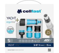 Set d'arrosage de jardin - 3/8 - 15 M Yacht Mini - CELLFAST ATSV Blanc
