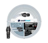 Cellfast Kit pour Pompes - Tuyau Suceuse - Panier et Raccords - 1" 7 m Energoflex