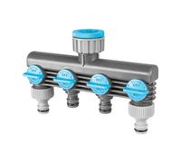Cellfast Le Distributeur à 4 Voies cellPRO de Permet de raccorder simultanément Quatre systèmes à Un Robinet, de réguler Le débit d'eau en Douceur, 52-240