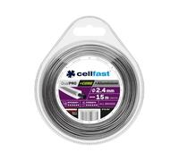 Cellfast Ligne de coupe avec noyau - Ligne de coupe pour coupe-bordures - Aluminium renforcé - Carré - 2,4 mm 15 m - Dual PRO