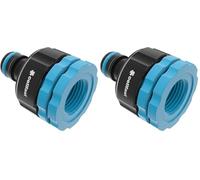 Cellfast Nez de Robinet Femelle Ergo™ 21-26,5-33,3 mm, 1/2", 3/4", 1", matière ABS, 53-210 (Lot de 2)