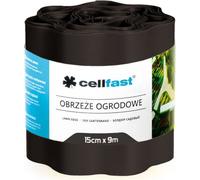 Cellfast Palisade de gewellte Garteneinfassung, Farbe schwarz (15 cm x 9 m), Farbe schwarz