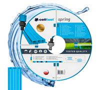 Cellfast Tuyau d'arrosage SPRING, 3 canaux avec jeu de buses, Irrigation uniforme, résistant aux UV, 1/2", 15m, 19-022N 38 x 38 x 8 cm Multicolore