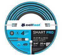 Cellfast SMART PRO ATS 4 Couches Tuyau d'arrosage ATS Tricot Tissu Flexible Anti-Pliage Résistant aux UV et aux Algues (1/2" 20 m) (3/4" 20 m)