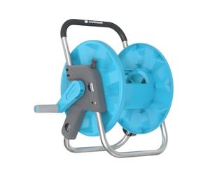cellfast Support de Tuyau ALUPLUS, Enrouleur de Tuyau, Transport et Stockage faciles, Résistant à la Corrosion, Empêche Le Tuyau de Se tordre, 1/2", 45m, 55-150" bleu