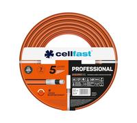 CELLFAST Tuyau d’Arrosage 5 Couches Professional 3/4" 50 m - Tuyau de Jardin et de Chantier avec Tressage Croisé - Résistant aux UV, aux Algues et à la Torsion - 28 Bar - Arrosage du Jardin