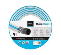 Cellfast Tuyau d'arrosage BASIC, flexible, 3 couches, renforcé avec un fil de qualité supérieure, résistant aux UV, 1", 10m, 10-431 Bleu