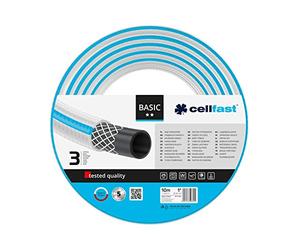 Cellfast Tuyau d'arrosage BASIC, flexible, 3 couches, renforcé avec un fil de qualité supérieure, résistant aux UV, 1", 10m, 10-431 Bleu