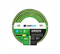 Cellfast Tuyau d'arrosage GREEN ATS2, Durable, Flexible, 5 Couches, Tresse Tricot croisé ATS2, Résistant aux UV et aux algues, Sans métaux lourds, 30 Bar, -20/+60°С Temp. 1/2", 20m