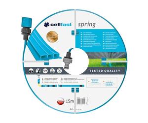 Cellfast Tuyau d'arrosage SPRING, 3 canaux avec jeu de buses, Irrigation uniforme, résistant aux UV, 1/2", 15m, 19-022N 38 x 38 x 8 cm Multicolore