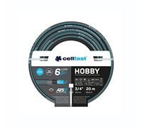 Cellfast Tuyau de jardin HOBBY, Durable, Flexible, 6 Couches, Tresse Tricot croisé ATS2, Résistant aux UV et aux algues, Sans métaux lourds, 32 Bar, -20/+60°С Temp. 3/4", 20m