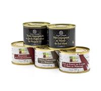 Cellier du Périgord - Assortiment de 5 Terrines et Rillettes Dégustation 5x65g 325g - Forestière Morilles Canard Noix Truffe Piment Sud-Ouest - Coffret Apéritif Charcuterie Artisanale