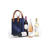 Cellier du Périgord - Coffret 4 Vins 2025, rouge BIO, blanc moelleux AOP, rosé IGP, sac feutre bleu 18x18x28cm, 4x75cl