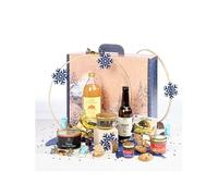 Cellier du Périgord - Coffret Plaisirs Panier Gourmands 2025 sans porc ni alcool, foie gras 120g, pintade cèpes, valisette