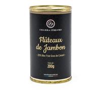 Cellier du Périgord - Flûteaux de Jambon au Foie Gras de Canard 200g - Petits Roulés Apéritif au Jambon Fumé et Bloc de Foie Gras 20 Pourcent - Bouchées Prêtes à Trancher - 2 Parts