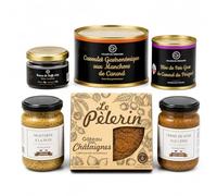 Cellier du Périgord Pack Découverte Repas Périgourdin 6 Pièces | 6 produits pour un repas périgourdin de la truffe d'été aux châtaignes : moutarde noix, cassoulet canard et foie gras