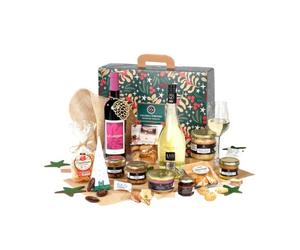 Cellier du Périgord Panier Gourmand Colis Uby et Exea - Vin | Foie gras de canard 120g, confit d'oignons, pain d'épices et vins Domaine Uby et Domaine Exea du Sud-Ouest en valisette