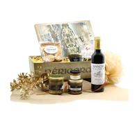Cellier du Périgord Panier Gourmand Haute Gastronomie Vin et Truffe | Sept spécialités du Périgord : pâté de canard 20% foie gras, toastinade truffée, vin AOP Bergerac 37,5 cl