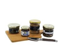 Cellier du Périgord Panier Gourmand Planche Apéritive Canard Miel Chèvre Fritons Confit Oignons avec Planche Bois Tartineur Cadeau Gastronomique Premium