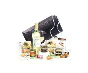 Cellier du Périgord - Panier Gourmand Prestige - Colis Découverte 2025 apéritif, 9 pièces, 458 g hors boisson + vin blanc moelleux AOP Côtes de Bergerac 75 cl