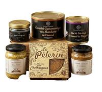 Cellier du Périgord - Panier Gourmand Repas Périgourdin Complet - Coffret Cadeau 6 Produits du Terroir, Foie Gras, Cassoulet Canard, Truffe, Noix, Châtaigne - Épicerie Fine Artisanale Sarlat