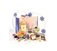 Cellier du Périgord - Panier Gourmand Tradition - Coffret L’Instant Gourmet 2025 sans alcool, sans porc - Foie gras de canard, mets salés & douceurs - Valisette prête à offrir