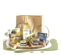 Cellier du Périgord Shopping Bag Dégustation 2025 - Panier Gourmand 7 Produits avec Vin Blanc AOP Côtes de Bergerac 37,5 cl, Terrines & Douceurs, Sac Kraft 25 x 10 x 22 cm, Prêt à Offrir