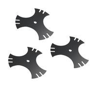 Celliparts 781-0748-0637 781-0748 Lot de 3 lames de bordure à 3 côtés compatibles avec la trancheuse Tri-Star MTD Craftsman Troy-Bilt 22,9 x 1,6 cm Trou central Remplace 40-009 490-105-M017 981-0748