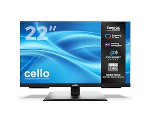 Cello C2226TZH Smart TV 22 Pouces, Tizen OS de Samsung, Gaming Hub, Bluetooth, Triple Tuner intégré, Son Pitch Perfect