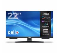 Cello C2226TZH TV LED Smart 22" sans Cadre avec Tizen OS de Samsung, Gaming Hub, Haut-parleurs Pitch Perfect, idéal pour Cuisine et Chambre, Triple Tuner