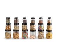 Cello Checkers Lot de 18 boîtes en plastique PET Transparent