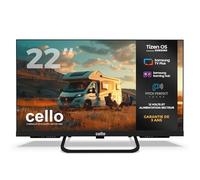 Cello CTRAV-22TZ Smart TV 22 Pouces 12V pour Camping-Car et Bateau, Tizen OS de Samsung, récepteur Satellite intégré, Gaming Hub, Haut-parleurs Pitch Perfect, Bluetooth, Triple Tuner