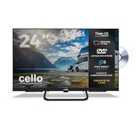 Cello CTRAV-24TZF Smart TV LED 24" 12V avec Lecteur DVD pour Camping-Car et Camping, Tizen OS de Samsung, Gaming Hub, Haut-parleurs Pitch Perfect, Bluetooth, Triple Tuner