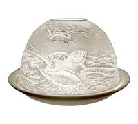 Cello Dôme en porcelaine pour bougie chauffe-plat - Tortue-ment mon meilleur ami Image 3D époustouflante pour utilisation avec bougies chauffe-plat parfumées et non parfumées Réchauffeur de cire