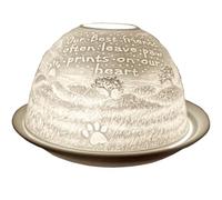 Cello Photophore Porcelaine - Design Patte de Chien Image 3D & Message Bougie Parfumée Non Parfumée Chauffe-Cire LED Cadeau Maman Chambre Maison Anniversaire