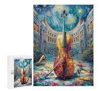 Cello Puzzle 500 Pièces Challenge Difficile Instrument Musical Musique Jouet Qualité Supérieure pour Adultes Et Enfants Relaxation & Art Famille Décoration 500 PCS