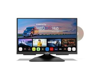 Cello Téléviseur Intelligent sans Cadre C1924WSF 12V 19 Pouces avec Lecteur DVD intégré, WebOS Play Ultra-Rapide, Haut-parleurs Pitch Perfect, Bluetooth, Petit téléviseur pour Camping-Cars