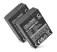 CELLONIC 2X Batterie Compatible avec GoPro Hero 3, 3plus, AHDBT-201 | 1050mAh, 3.7V, Lithium Ion pour GoPro Hero 3 Black, Hero 3 Silver, AHDBT-301, AHDBT-302