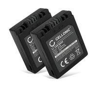 CELLONIC 2X Batterie Compatible avec Panasonic Lumix DMC-C20, CGA-S002 | 700mAh, 7.4V, Lithium Ion pour Panasonic Lumix DMC-FC20, DMC-FZ1, CGA-S002A, CGA-S002A/1B, CGR-S002, CGR-S002E, DMW-BM7