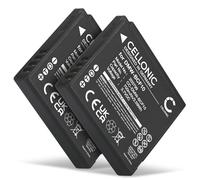 CELLONIC 2X Batterie Compatible avec Panasonic Lumix DMC-F2, CGA-S009 | 700mAh, 3.7V, Lithium Ion pour Panasonic Lumix DMC-F3, DMC-FH1, CGA-S009E, CGA-S106, DMW-BCF10, DMW-BCF10E