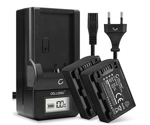 CELLONIC 2X Batterie Compatible avec Sony Cyber-Shot DSC-HX1, AC-PW10AM | 700mAh, 7.4V, Lithium Ion pour Sony Cyber-shot DSC-HX100 / HX100V, DCR-DVD103, DCR-DVD105, DSLR-A200 (α200), DSLR-A230 (α230)