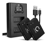 CELLONIC 2X Batterie pour Appareil Photo Compatible avec Canon EOS M50, PowerShot SX70 HS, EOS 100D, LP-E12 - (820mAh, 7.4V) + Chargeur Double