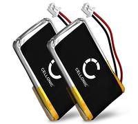 CELLONIC 2X Batterie pour Casque Micro Compatible avec Plantronics CS520, CS351, CS55, 653580 - (240mAh, 3.7V)