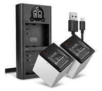 CELLONIC 2X Batterie pour Domotique/Smart Home Compatible avec Arlo Go 1, A-2 - (3000mAh, 7.2V) + Chargeur Double