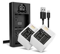 CELLONIC 2X Batterie pour Domotique/Smart Home Compatible avec Arlo Pro 1, Pro 2, A-1 - (2000mAh, 7.4V) + Chargeur Double