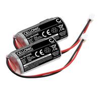 CELLONIC 2X Batterie pour Domotique/Smart Home Compatible avec Verisure Brandvarnare, Sirene, Night Control, CR-2/3AZ - (1350mAh, 3V)